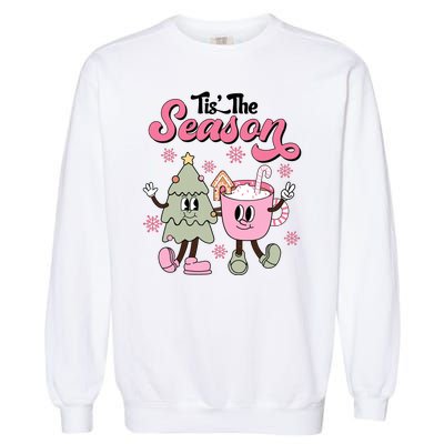 Tis The Season Christmas Jolly Cute Cozy Garment-Dyed Sweatshirt