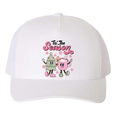 Tis The Season Christmas Jolly Cute Cozy Yupoong Adult 5-Panel Trucker Hat