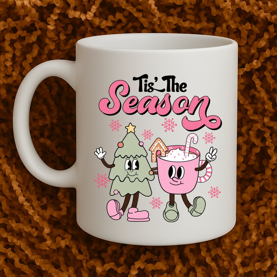 Tis The Season Christmas Jolly Cute Cozy Mug