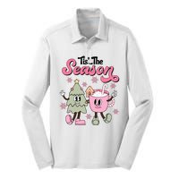 Tis The Season Christmas Jolly Cute Cozy Silk Touch Performance Long Sleeve Polo