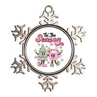 Tis The Season Christmas Jolly Cute Cozy Metallic Star Ornament