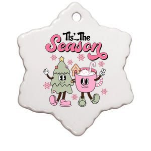 Tis The Season Christmas Jolly Cute Cozy Ceramic Star Ornament