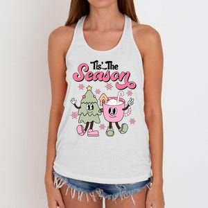 Tis The Season Christmas Jolly Cute Cozy Women's Knotted Racerback Tank