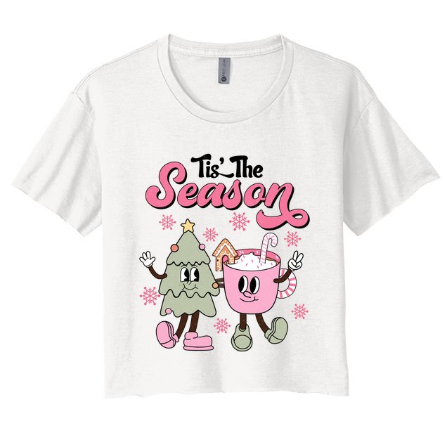 Tis The Season Christmas Jolly Cute Cozy Crop Top