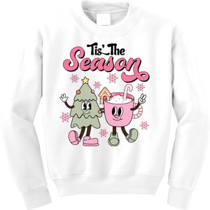 Tis The Season Christmas Jolly Cute Cozy Kids Sweatshirt