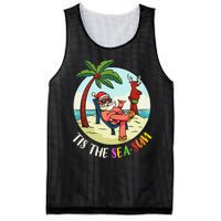 Tis The Sea Sun Funny Santa Beach Summer Christmas In July Mesh Reversible Basketball Jersey Tank