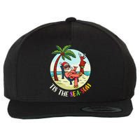 Tis The Sea Sun Funny Santa Beach Summer Christmas In July Wool Snapback Cap