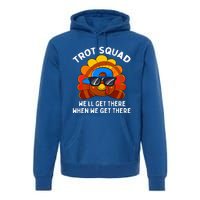 Turkey Trot Squad Funny Thanksgiving Running Costume Premium Hoodie