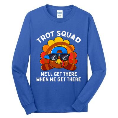 Turkey Trot Squad Funny Thanksgiving Running Costume Tall Long Sleeve T-Shirt