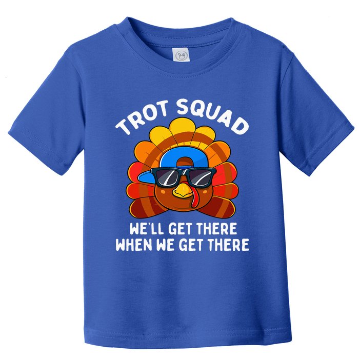 Turkey Trot Squad Funny Thanksgiving Running Costume Toddler T-Shirt