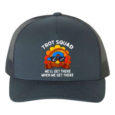 Turkey Trot Squad Funny Thanksgiving Running Costume Yupoong Adult 5-Panel Trucker Hat