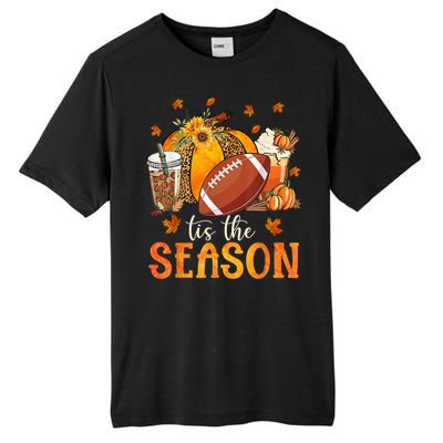 Tis The Season Football And Pumpkin Season Fall Vibes Gift Tall Fusion ChromaSoft Performance T-Shirt