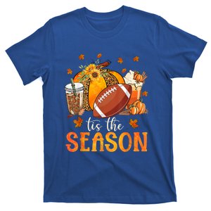 Tis The Season Football And Pumpkin Season Fall Vibes Gift T-Shirt