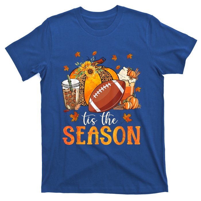 Tis The Season Football And Pumpkin Season Fall Vibes Gift T-Shirt