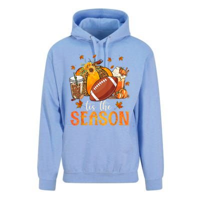 Tis The Season Football And Pumpkin Season Fall Vibes Gift Unisex Surf Hoodie