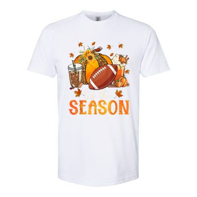 Tis The Season Football And Pumpkin Season Fall Vibes Gift Softstyle CVC T-Shirt