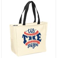 Tis The Season Baseball Softball Lovers Zip Tote Bag