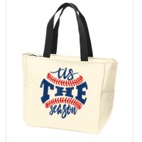 Tis The Season Baseball Softball Lovers Zip Tote Bag