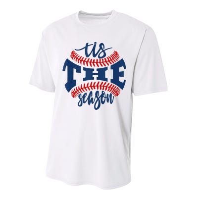 Tis The Season Baseball Softball Lovers Performance Sprint T-Shirt