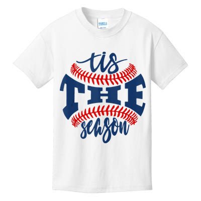 Tis The Season Baseball Softball Lovers Kids T-Shirt