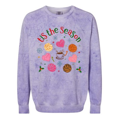 Tis The Season Pan Dulce Sweet Bread Funny Mexican Christmas Colorblast Crewneck Sweatshirt