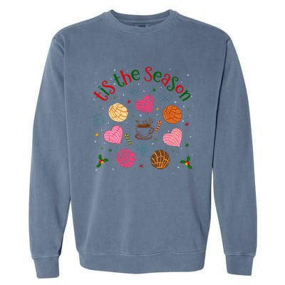 Tis The Season Pan Dulce Sweet Bread Funny Mexican Christmas Garment-Dyed Sweatshirt