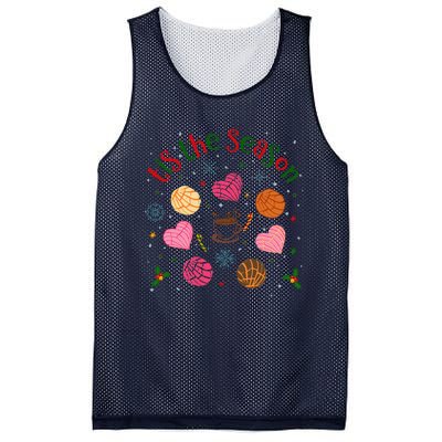 Tis The Season Pan Dulce Sweet Bread Funny Mexican Christmas Mesh Reversible Basketball Jersey Tank