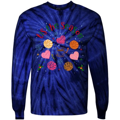 Tis The Season Pan Dulce Sweet Bread Funny Mexican Christmas Tie-Dye Long Sleeve Shirt