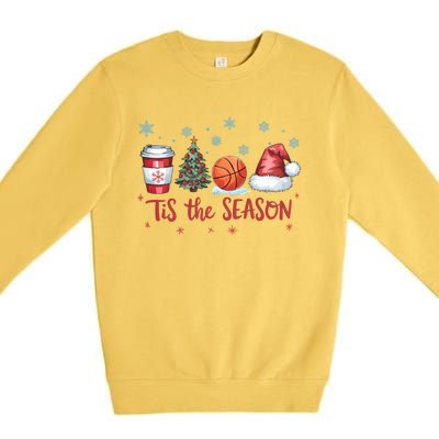 Tis The Season Christmas Xmas Holiday Coffee Baskeball Team Premium Crewneck Sweatshirt