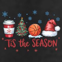 Tis The Season Christmas Xmas Holiday Coffee Baskeball Team Beanie