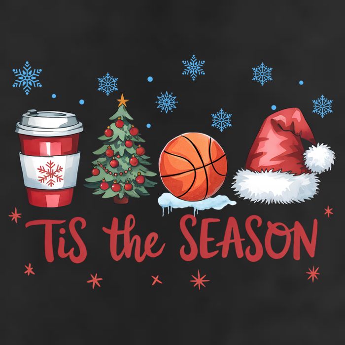 Tis The Season Christmas Xmas Holiday Coffee Baskeball Team Beanie