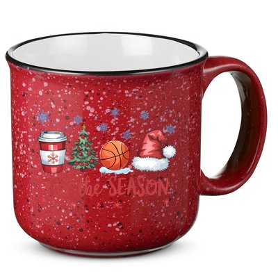Tis The Season Christmas Xmas Holiday Coffee Baskeball Team 15oz Campfire Ceramic Mug
