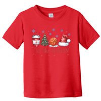 Tis The Season Christmas Xmas Holiday Coffee Baskeball Team Toddler T-Shirt