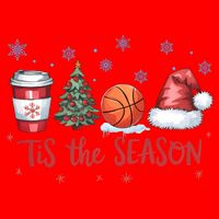 Tis The Season Christmas Xmas Holiday Coffee Baskeball Team Toddler T-Shirt