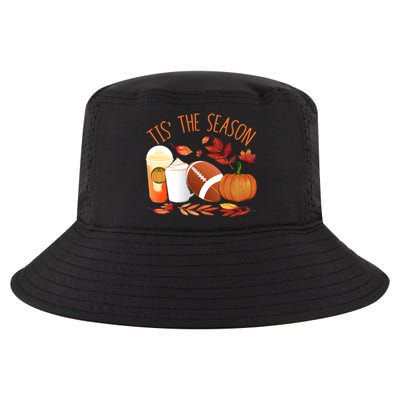 Tis The Season Football Pumpkin Thanksgiving Athletes Cool Gift Cool Comfort Performance Bucket Hat