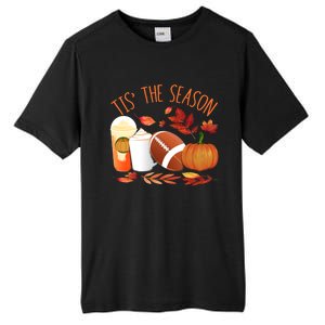 Tis The Season Football Pumpkin Thanksgiving Athletes Cool Gift Tall Fusion ChromaSoft Performance T-Shirt