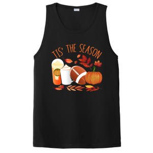 Tis The Season Football Pumpkin Thanksgiving Athletes Cool Gift PosiCharge Competitor Tank