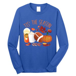 Tis The Season Football Pumpkin Thanksgiving Athletes Cool Gift Long Sleeve Shirt