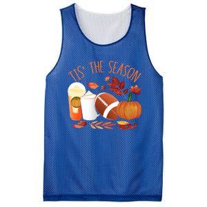 Tis The Season Football Pumpkin Thanksgiving Athletes Cool Gift Mesh Reversible Basketball Jersey Tank