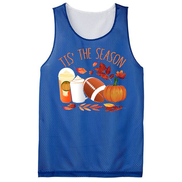 Tis The Season Football Pumpkin Thanksgiving Athletes Cool Gift Mesh Reversible Basketball Jersey Tank