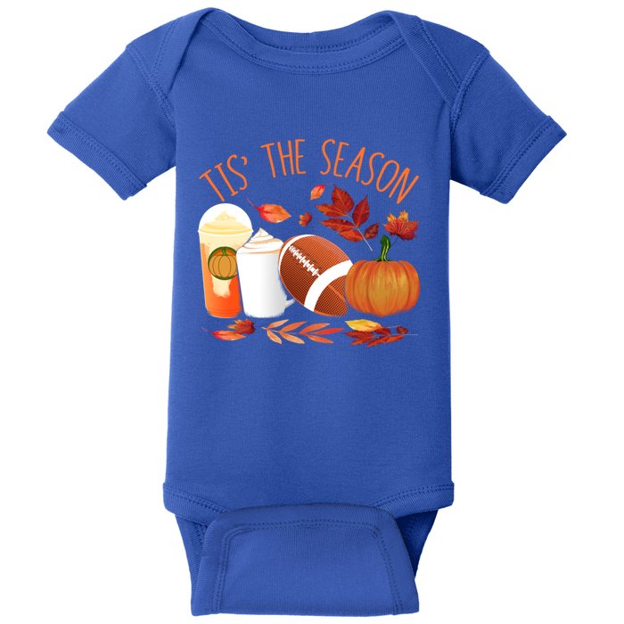 Tis The Season Football Pumpkin Thanksgiving Athletes Cool Gift Baby Bodysuit