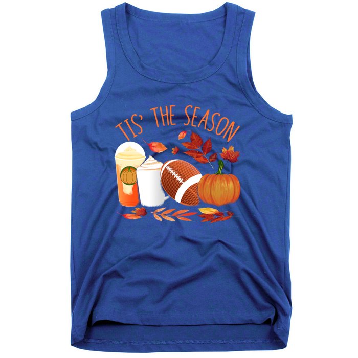 Tis The Season Football Pumpkin Thanksgiving Athletes Cool Gift Tank Top