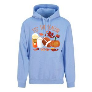 Tis The Season Football Pumpkin Thanksgiving Athletes Cool Gift Unisex Surf Hoodie