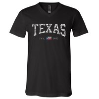 Texas Texas State Flag Distressed V-Neck T-Shirt