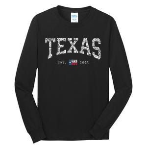 Texas Texas State Flag Distressed Tall Long Sleeve T-Shirt