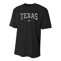 Texas Texas State Flag Distressed Youth Performance Sprint T-Shirt