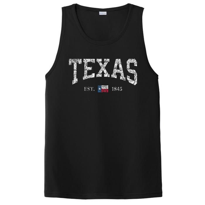 Texas Texas State Flag Distressed PosiCharge Competitor Tank