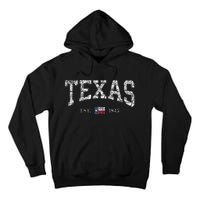 Texas Texas State Flag Distressed Tall Hoodie