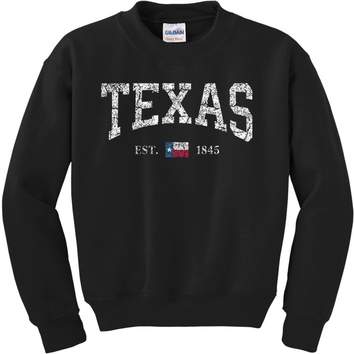 Texas Texas State Flag Distressed Kids Sweatshirt