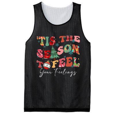 Tis The Season To Feel Your Feelings Christmas Mental Health Mesh Reversible Basketball Jersey Tank